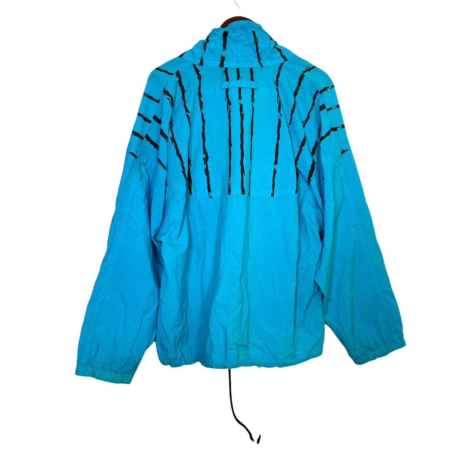 Vintage 90's Express 1/4 Zip Windbreak Jacket- Retro- Blue- Mens