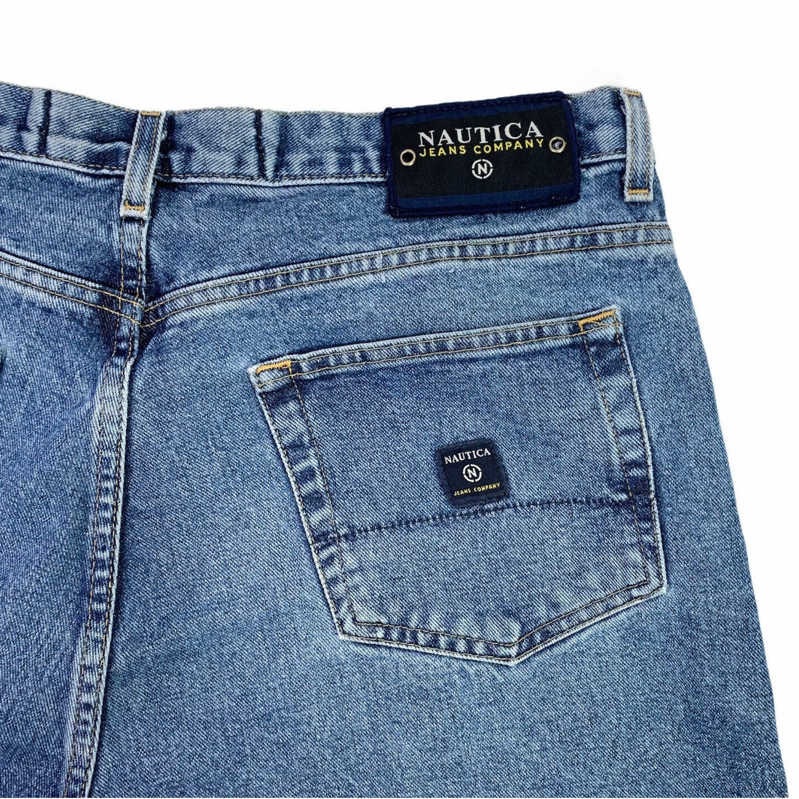 Vintage Nautica Jeans Mens 38x36 Classic Heavy Denim Straight Etsy