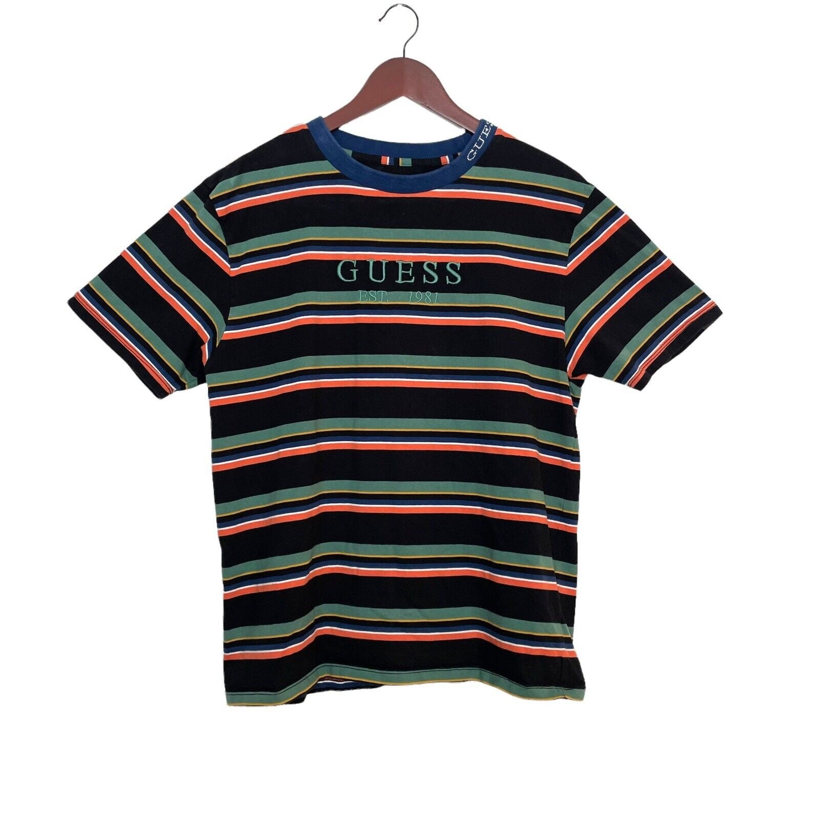 Vintage Spell-out Striped Embroidered Shirt Mens Size - Etsy