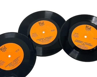 Lot Of 3 Vintage Strawberry Shortcake's Records 33 RPM- Kid Stuff Records- collectible childrens vinyl