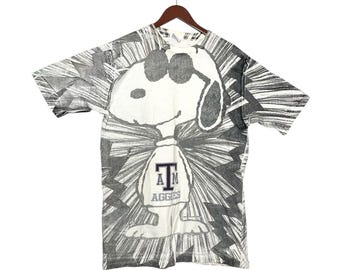 Vintage 70s Champion Peanuts Snoopy Texas Longhorns Jersey - Size