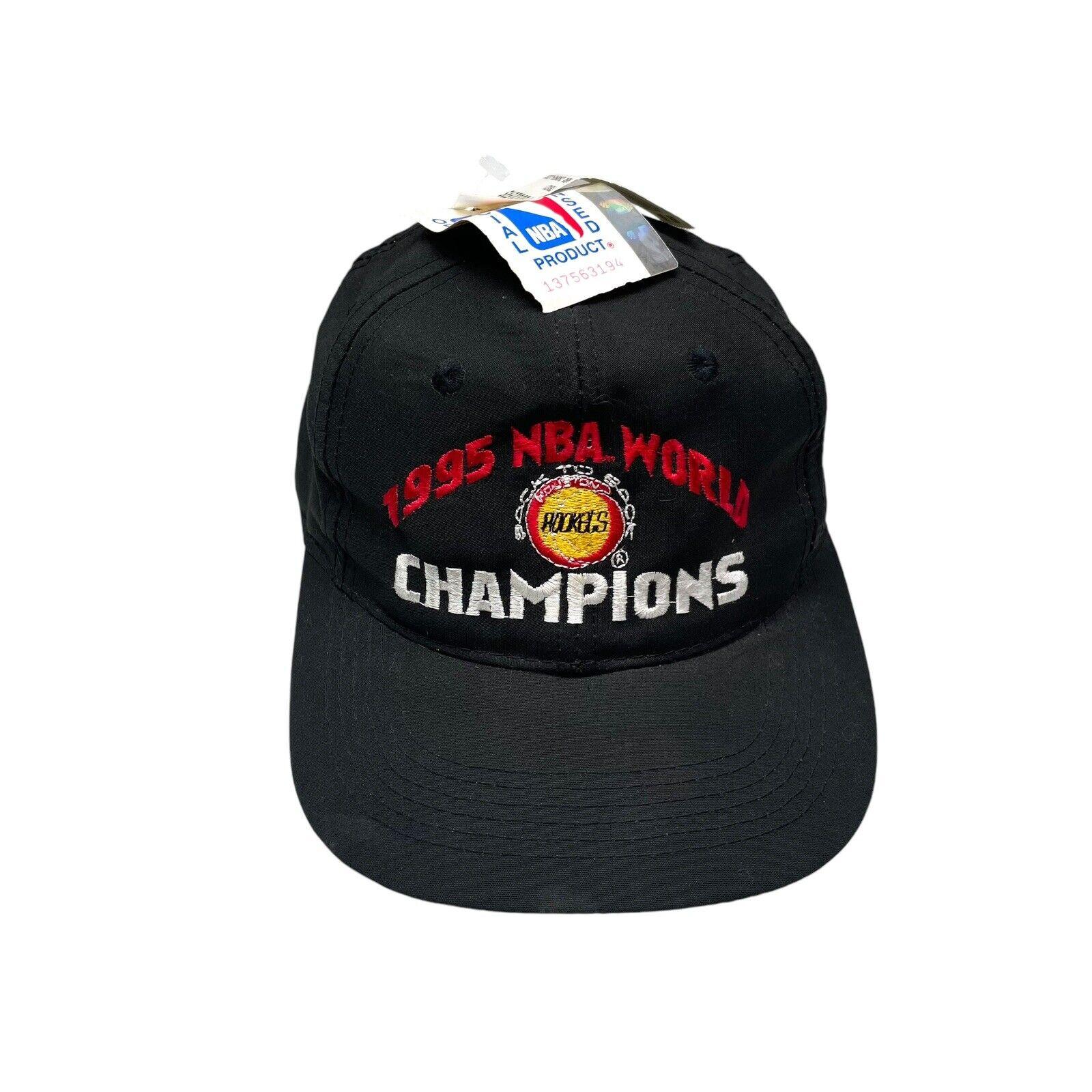 Vintage Houston Rockets 1995 NBA World Champions Logo Snapback Cap-  YOUTH- vintage clothing- vintage fashion- kids- sports collectible
