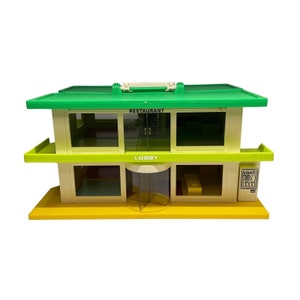 Vintage 1974 Playskool Familiar Places  Holiday Inn Playset- vintage toys- collectible- toys