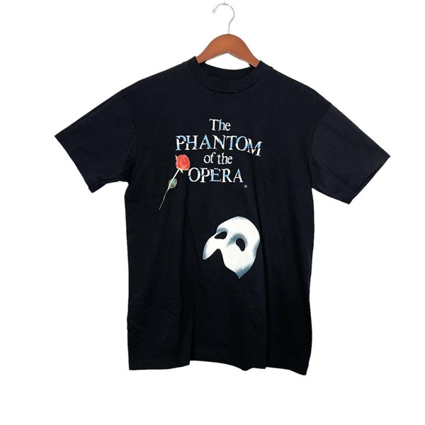 Vintage The Phantom Of The Opera Shirt Black 1990s Roots Single Stitch T-shirt-Size L- vintage clothing- vintage fashion- collectible