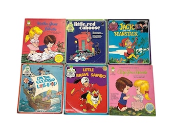Vintage Lot Of 6 Peter Pan Children's Records Music 45RPM Kids collectible