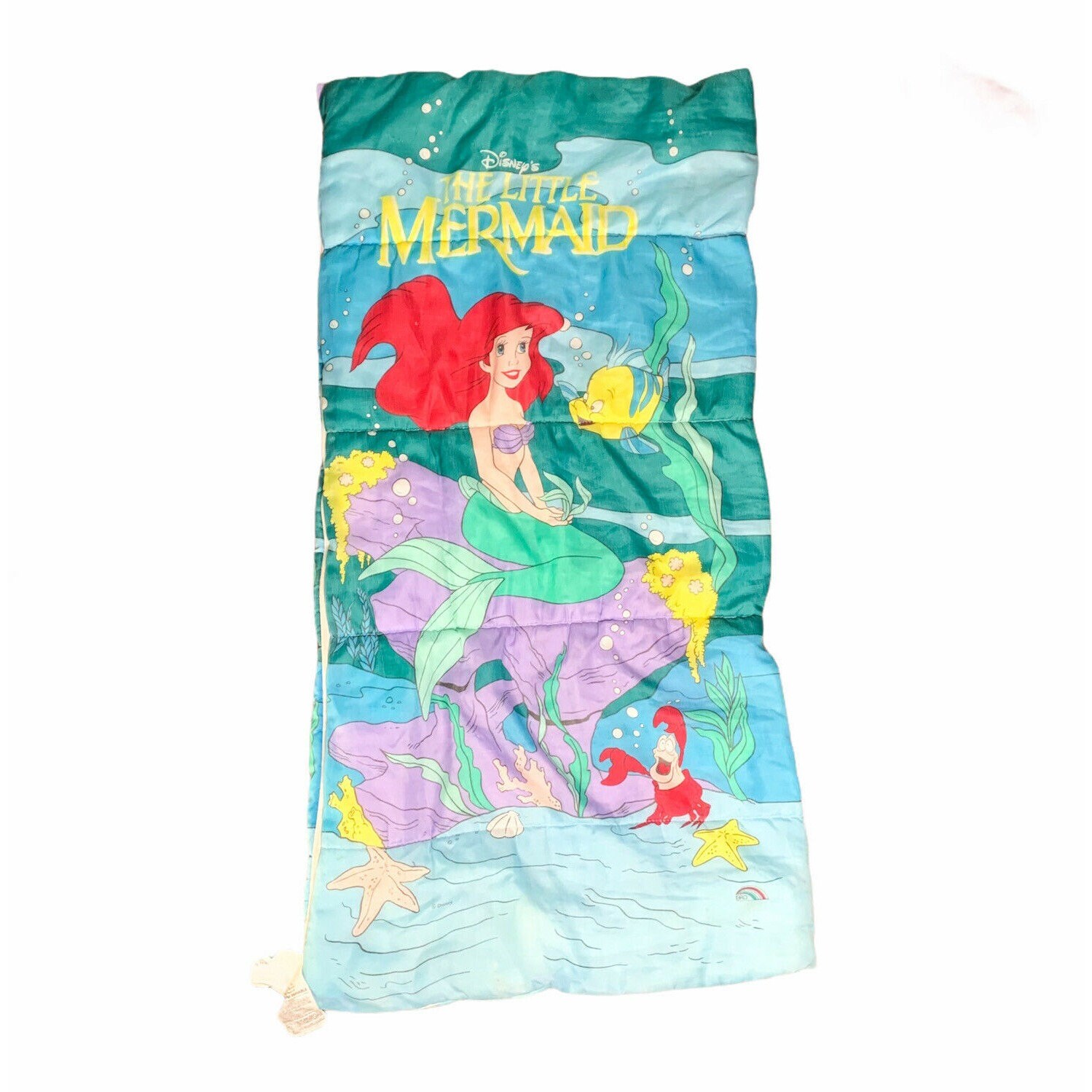 The Little Mermaid Vintage Sleeping Bag Disney Princess Etsy