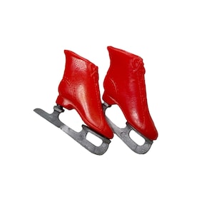Barbie Skipper Red Pattini da ghiaccio vintage, giocattoli vintage giapponesi da collezione