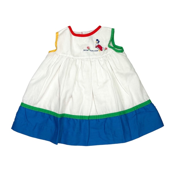 Vintage Nannette Jemima Puddle-Duck Toddler Dress- Embroidered- NO size- vintage clothing- vintage fashion- kids clothing