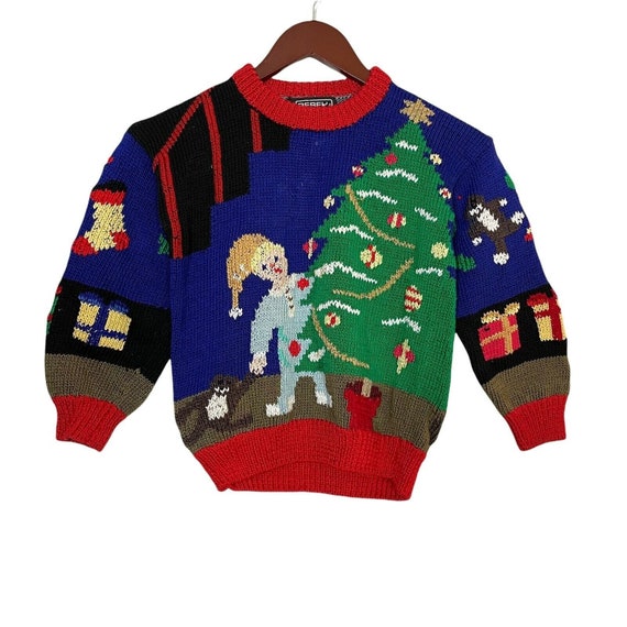 Vtg Berek Hand Knit Wool Christmas 
