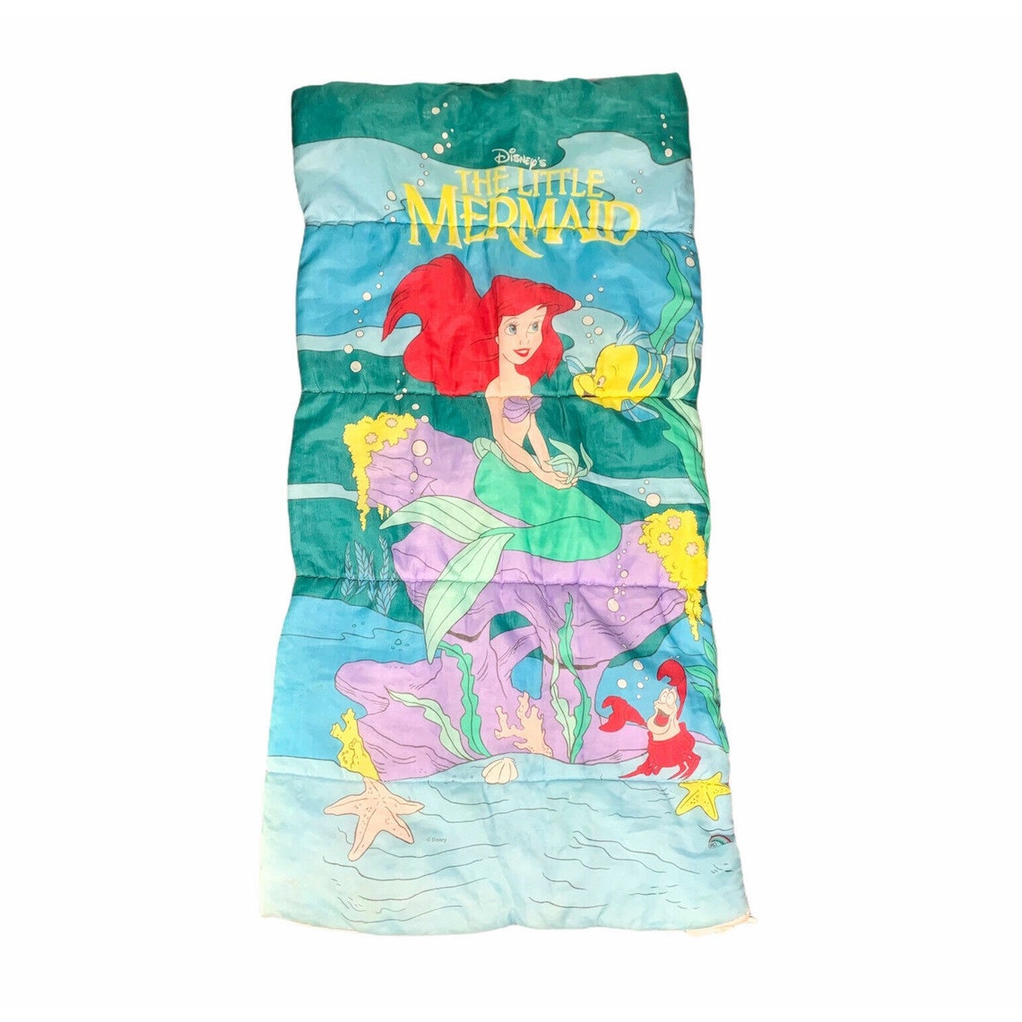 The Little Mermaid Vintage Sleeping Bag Disney Princess Etsy
