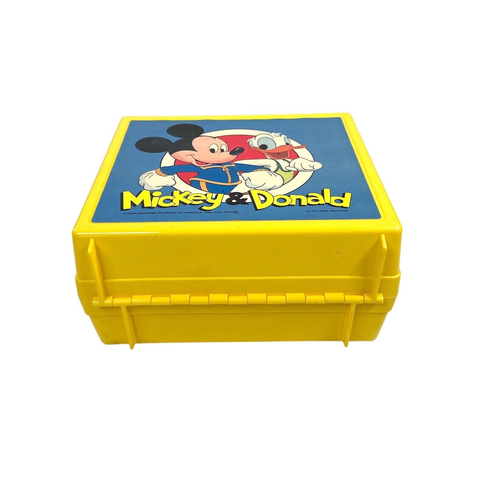 Aladdin Mickey Lunch Kit ミッキーマウス　1980年代 Vintage Disney Mickey Mouse Head Lunch Box Kit by Aladdin