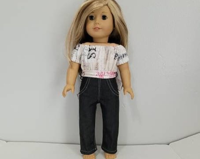 18 Inch Doll American Girl Style Doll Jumper. Handmade to Fit 18inch