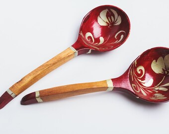 Cuchara de madera antigua primitiva tallada a mano vintage con decoración Wabi sabi Cuchara grande de madera rústica tallada a mano antigua primitiva