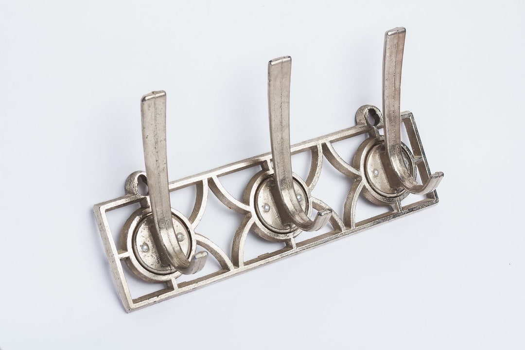 Vintage Clothes Rack Soviet 3 Hooks Coat Rack Metal Clothes Hanger