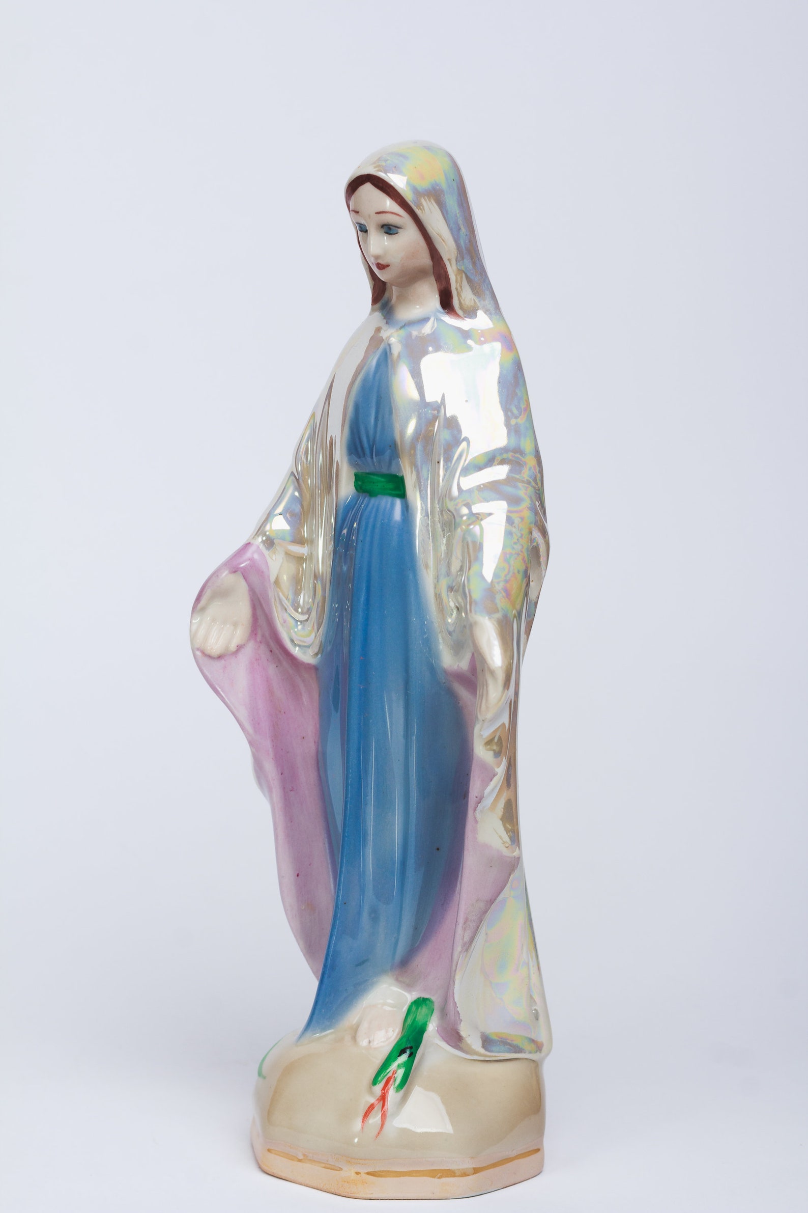 Madonna statue Porcelain Religious figurine Soviet Vintage Etsy