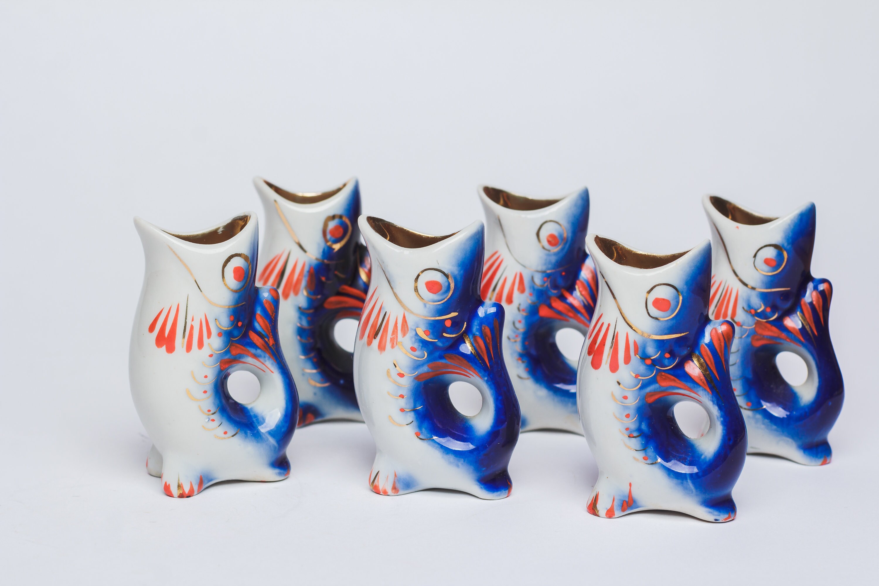 Fish Decanter Rare Gold Soviet Set Porcelain fish Carafe Vodka Etsy