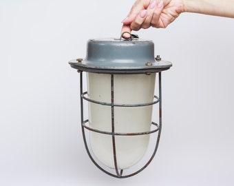 Straßenlaterne Vintage Industrie Loft Lampen mit Glas Primitive rostige sowjetische Laterne Antike Beleuchtung Steampunk Bauernhaus Hausdekor
