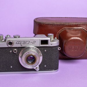 Fed 2 Kamera Messsucherkamera Objektiv Industar f3.5 50mm Objektiv M39 Geschenk für ihn Vintage Kamera Geschenk für Fotograf Bild 2