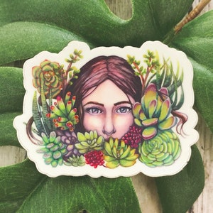Succulent Garden Vinyl Sticker