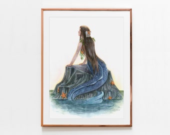 Mermaid Mermay Folklore Art Print
