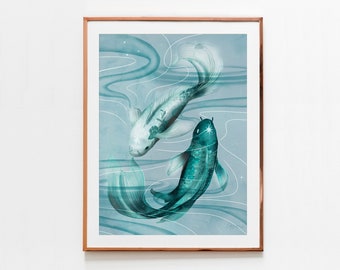 Pisces Astrology Art Print - Western Zodiac