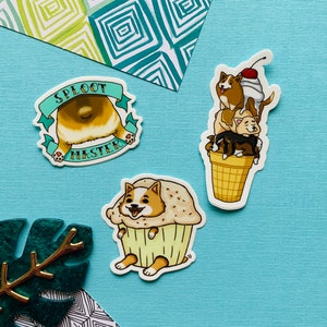 Cute Corgi Themed Vinyl Sticker Set