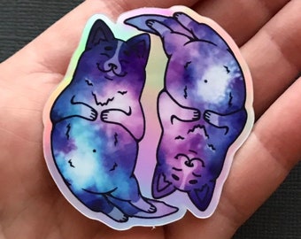 Welsh Corgi Holographic Sticker - Cosmic Corgis