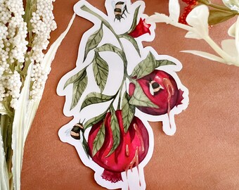 Pomegranate Glossy Vinyl Stickers - Snakes, Honey Bee, Hawkmoth