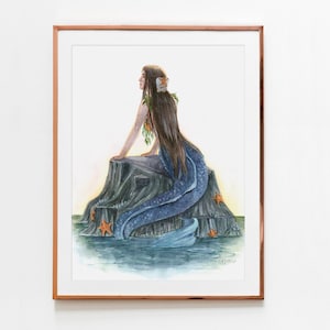 Mermaid Mermay Fine Art Print - Folklore Art, Siren Art, Fairytale Art