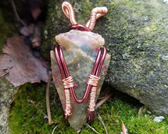 Bloodstone Arrowhead Pendant