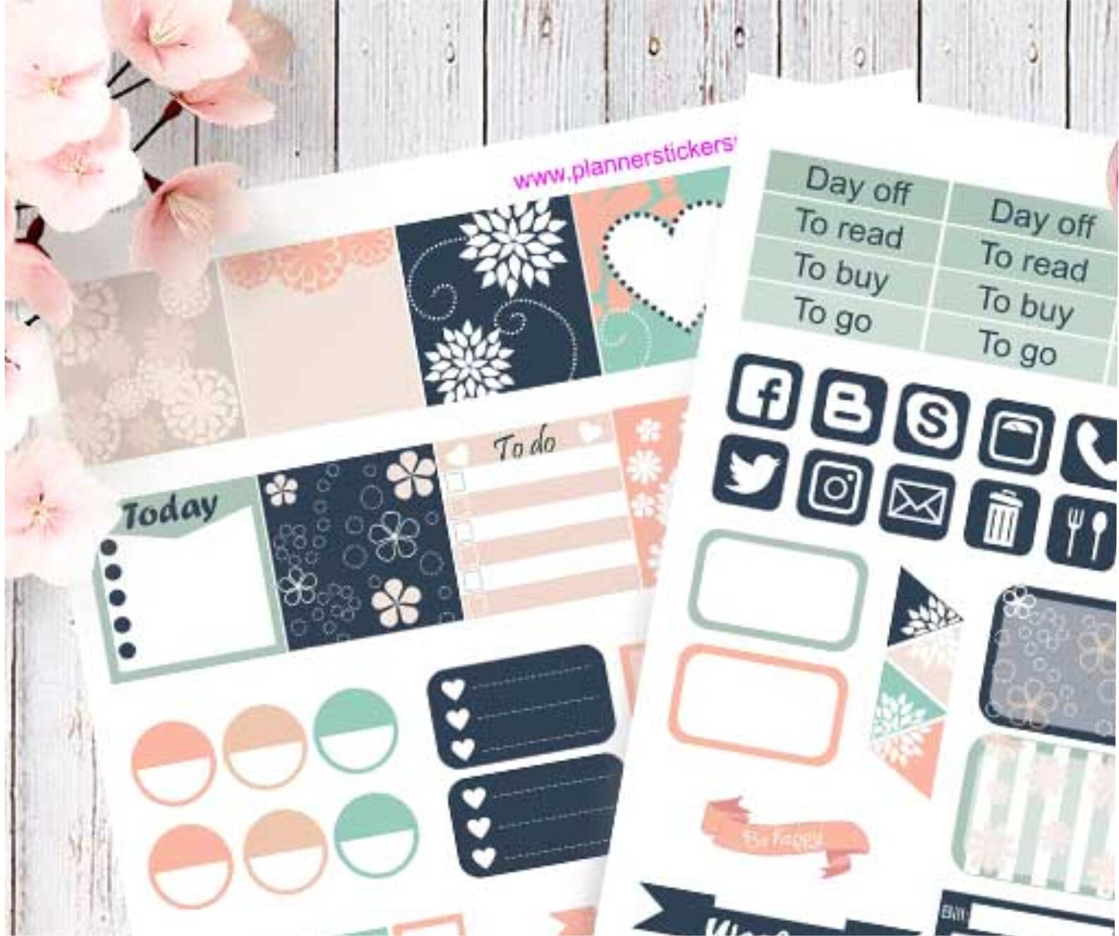 MINI Happy Planner Stickers Printable Planner Stickers Etsy