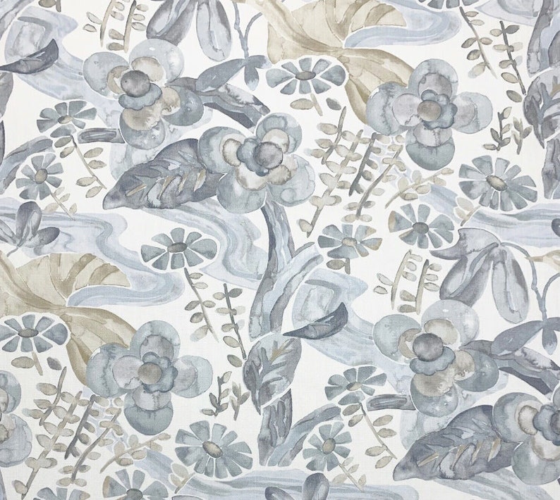 pretty-flora-watercolor-blue-grey-taupe-white-faux-roman-shade