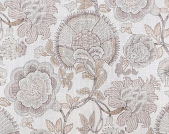 Floral Grey Taupe Beige - Faux Roman Shade Valance Window Treatment Living Kitchen Bedroom