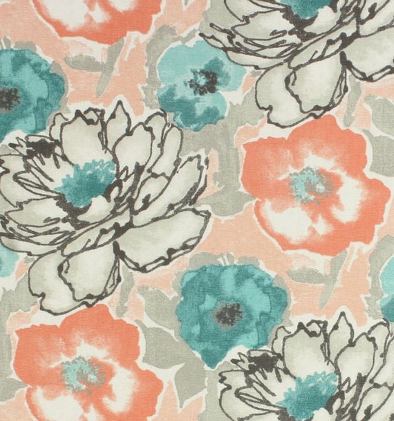 Peach Teal Grey Charcoal White Geometric Faux Roman Shade Window Treatment Living Dining Kitchen Bedroom Office Bathroom