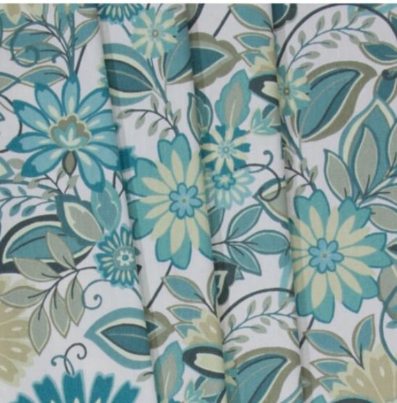 Teal Grey Tan Cream Valance Window Treatment Bedroom Bathroom Kitchen Laundry Living Room