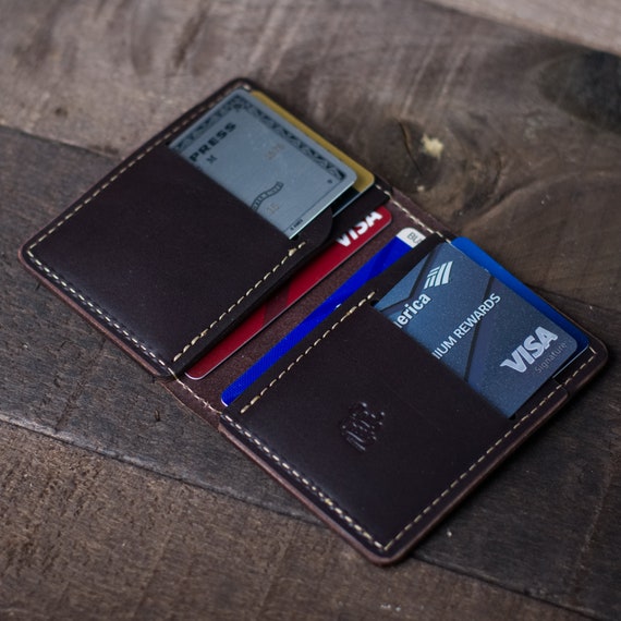 Men S Leather Wallet Wickett Craig Full Grain Leather Bifold Wallet Personalized Card Wallet Slim Wallet Front Pocket Multi Color - 