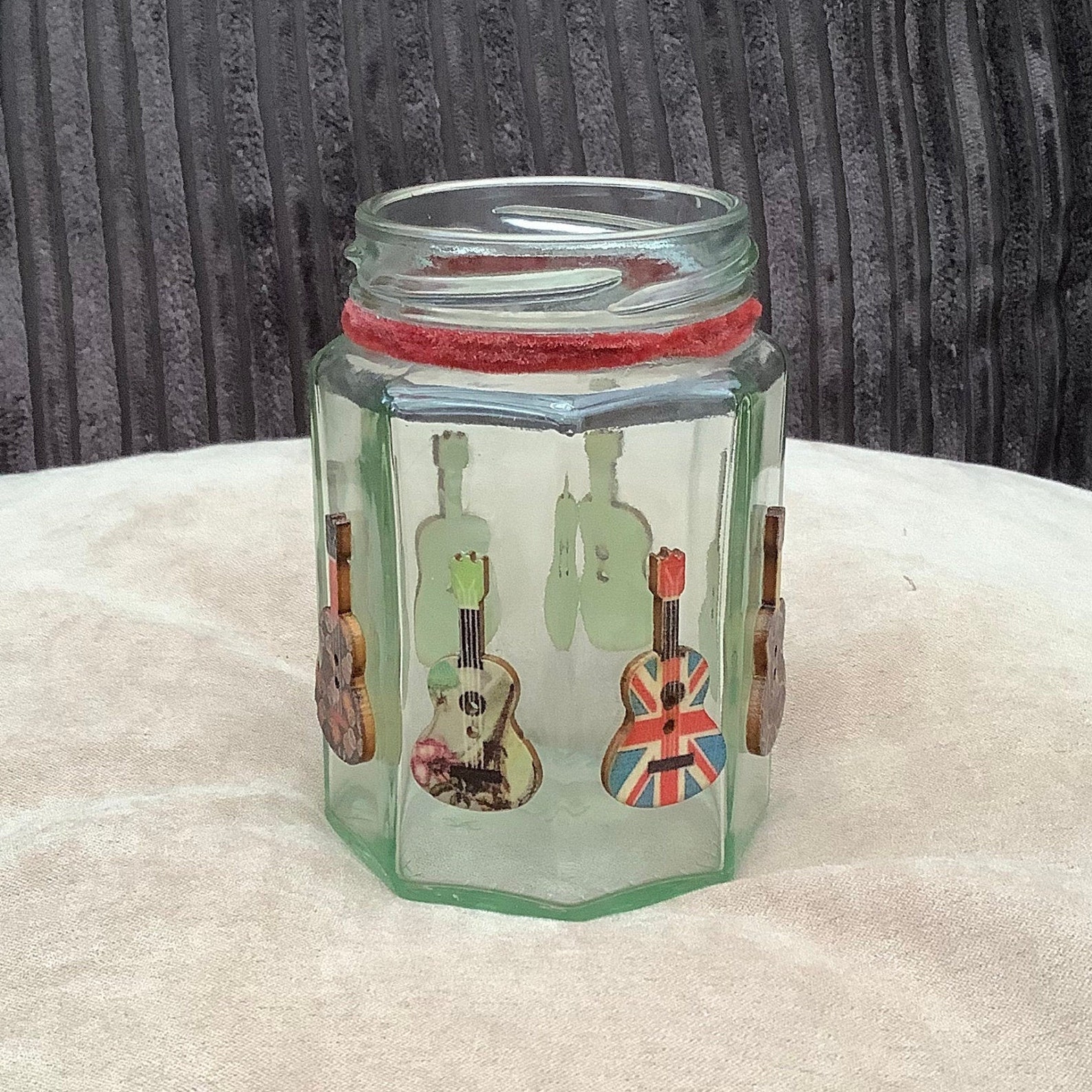 Guitar storage jar Guitar decoration Guitar vase Guitarist Etsy