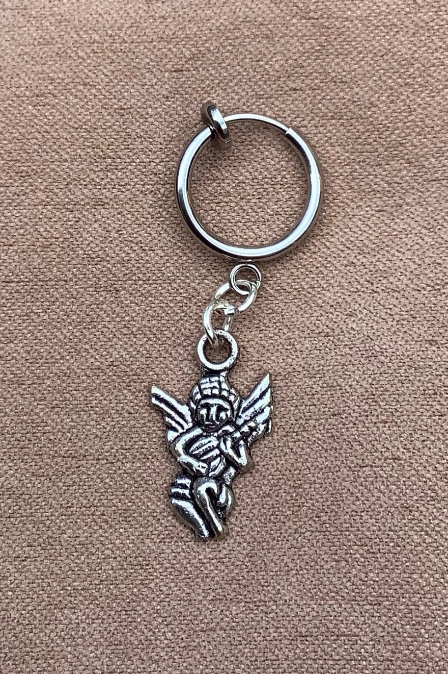 Fake Belly Button Ring Clip on Belly Button Ring Fake Navel Etsy UK
