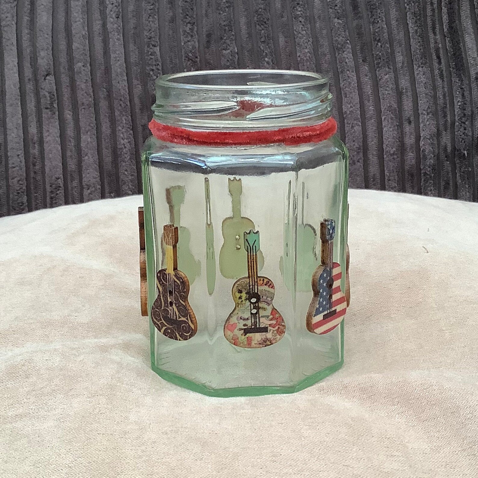 Guitar storage jar Guitar decoration Guitar vase Guitarist Etsy