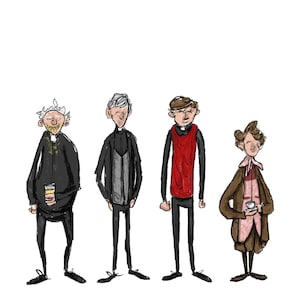 Father Ted and co. A4 art print