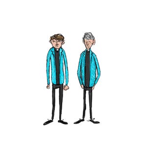 Eurovision Father Ted and Father Dougal  co. A4 art print