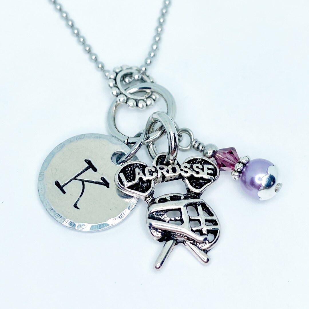 Collar de lacrosse collar de monograma joyería Etsy España