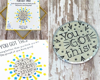 You Got This Encouragement Gift Pocket Token, Pocket Hug, Personalized Pocket Coin, Personalized Gift, Gift for Daughter, Gift for Son