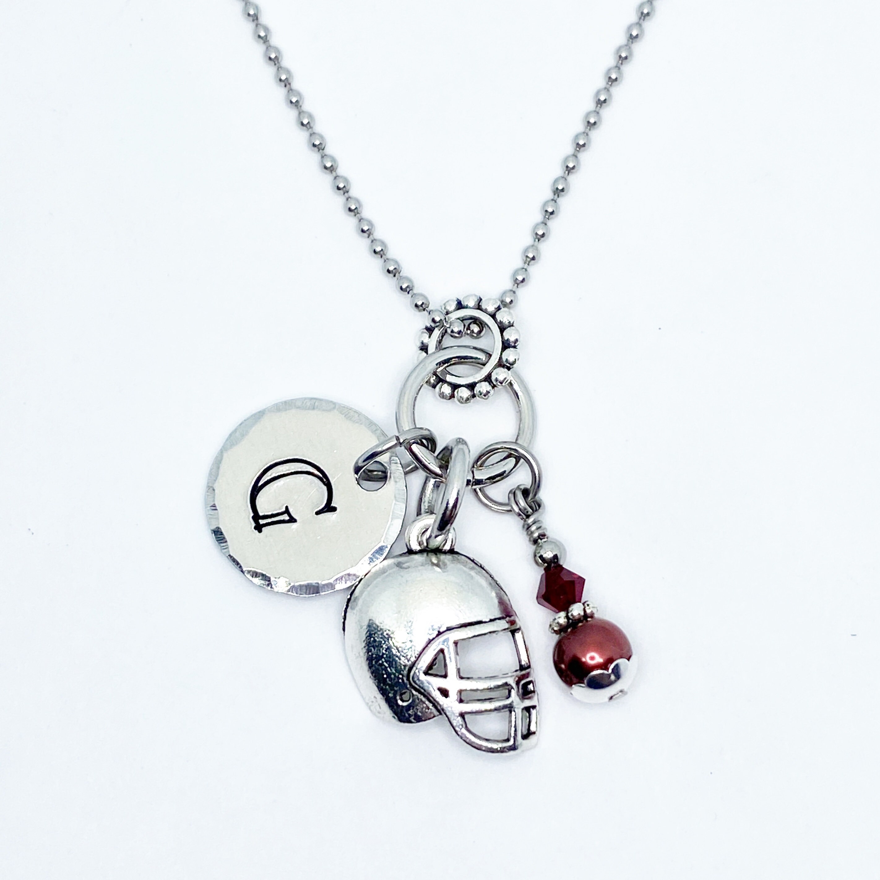 Born To Win Football Necklace