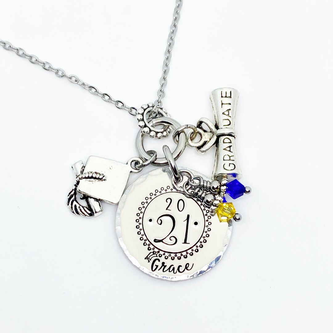 Personalized Graduation Necklace Graduation Gift Custom Name Etsy