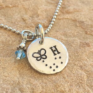 Butterfly Custom Charm Necklace, Best Friends Necklaces, Personalized Jewelry, Birthstone Custom Charm Necklace, Little Girl Necklace