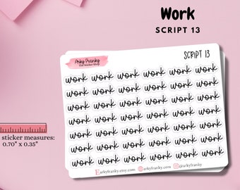 Script Sticker Sheet - Work for Planner, Decorative Stickers for Cardmaking and Scrapbooking, Journaling Stickers