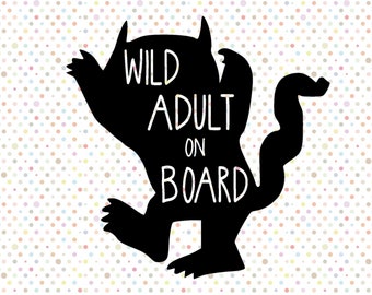 Wild adult on board - Car Decal | Funny on Board Car Decal