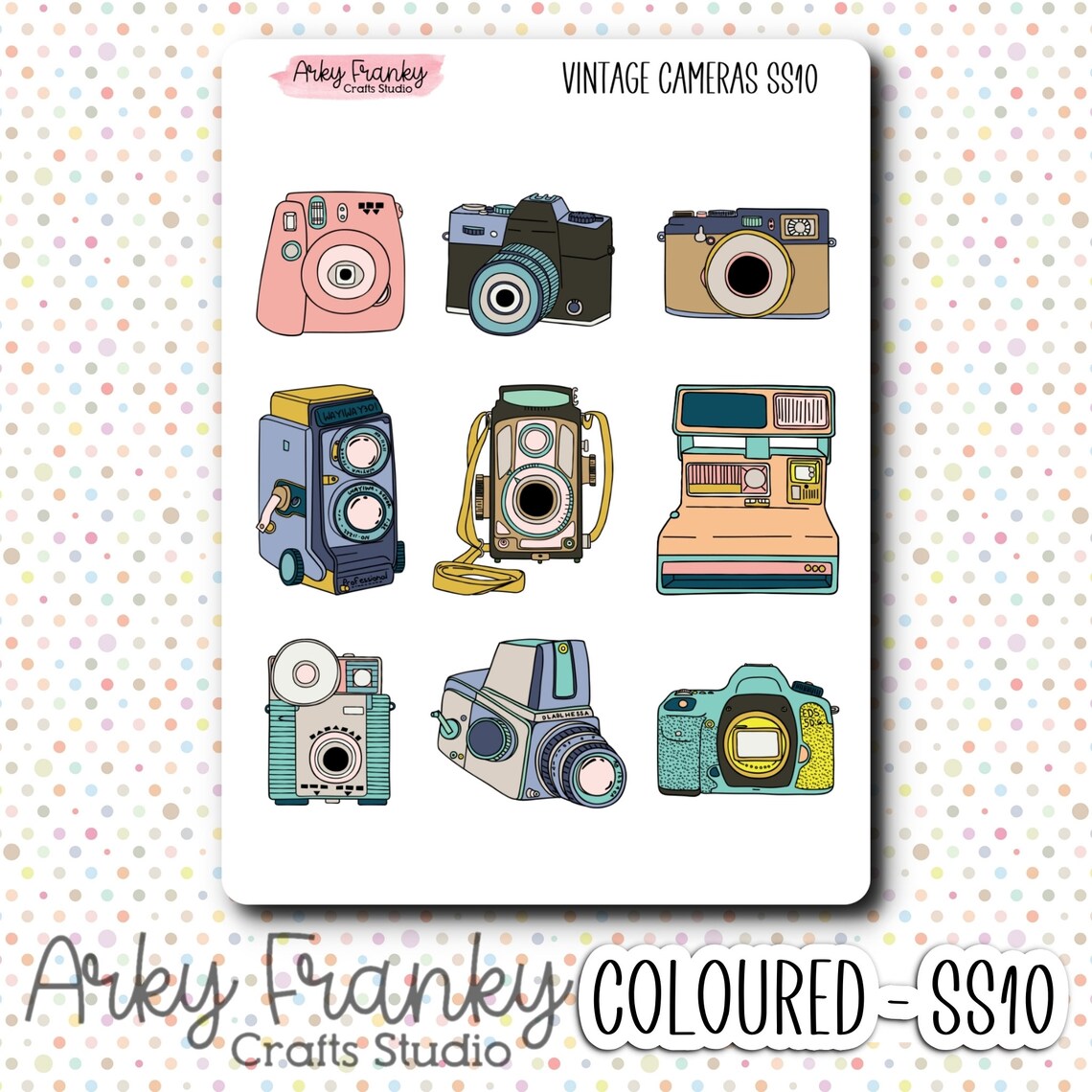 Vintage Cameras Sticker Sheet Scrapbooking Memory Planning Etsy