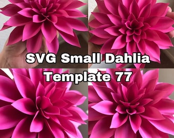 SVG Small Dahlia Paper Flower Template #77